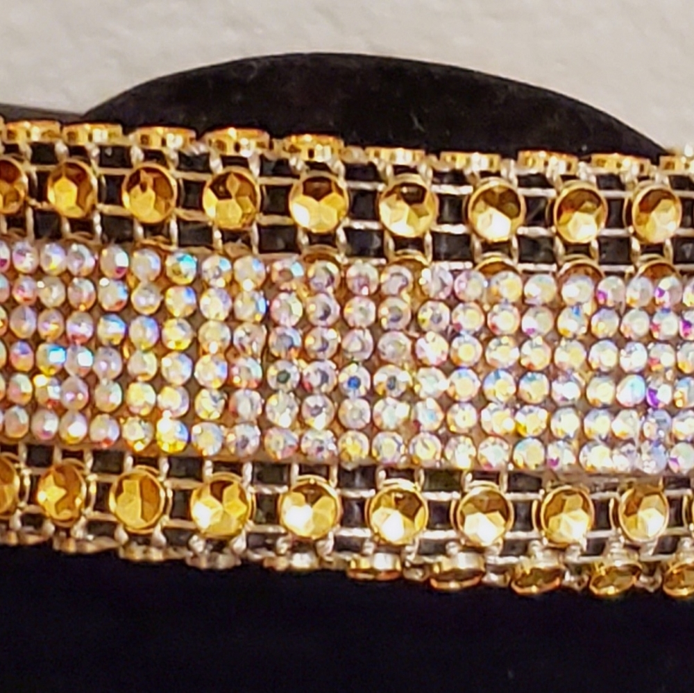 Gold Rhinestone Dog Collar - Picture 7 of 7